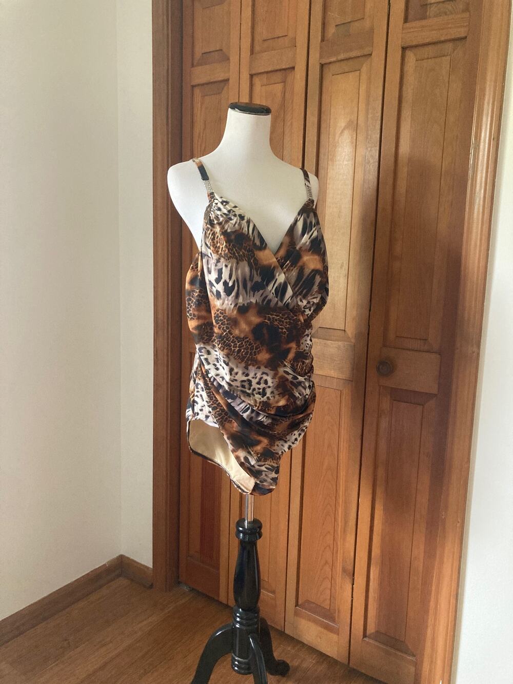 Shape FX Animal Print One Piece Swimsuit, Size 20W